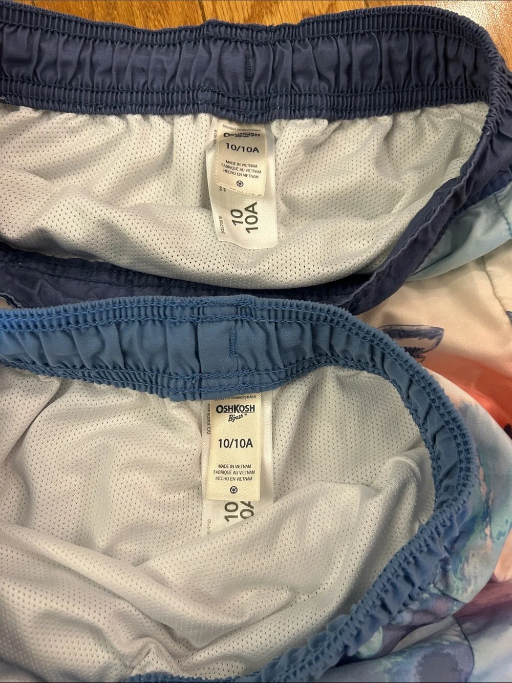 OshKosh B'gosh Boys' Ombre Shark Swim Shorts — Blue, Coral & Teal